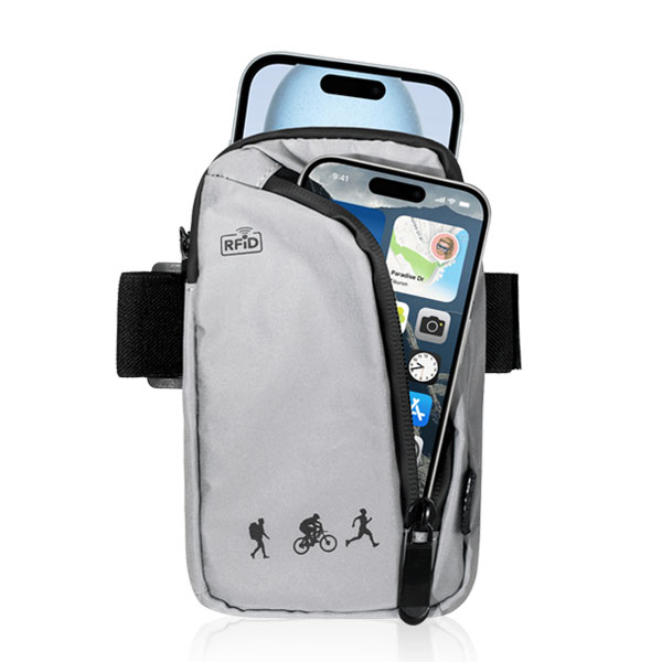 נרתיק זרוע ספורטיבי עם מחזיר אור