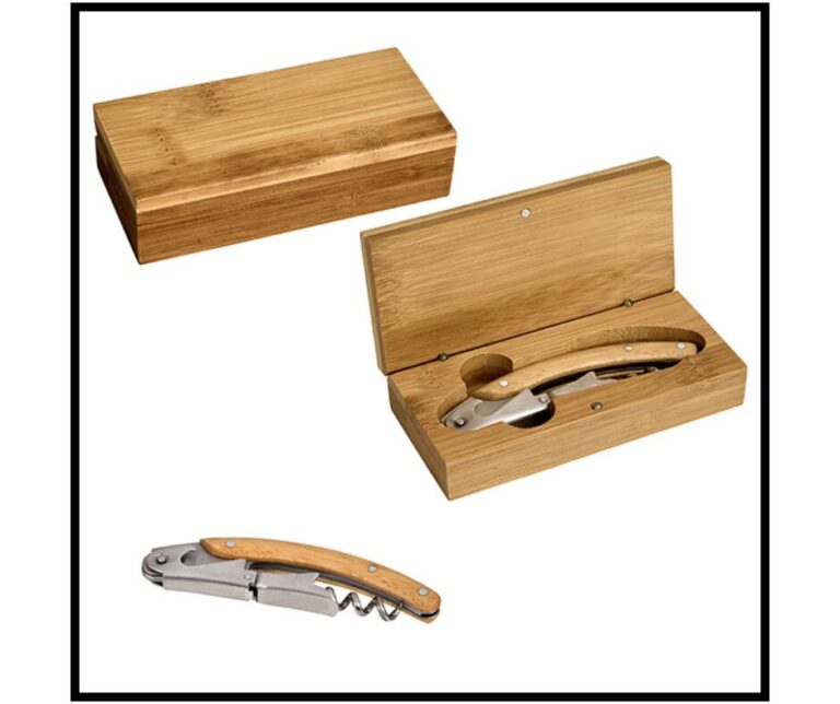 פותחן מלצרים במארז עץ במבוק