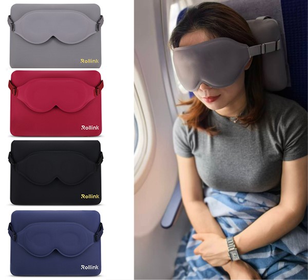 כרית נסיעות עם מסכת עיניים