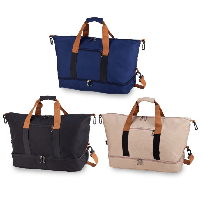 תיק אלגנטי לנסיעות ולספורט, תיק  ACTIVE רב שימושי, עשוי בד חזק ועמיד, 900D, עם ציפוי נגד מים.