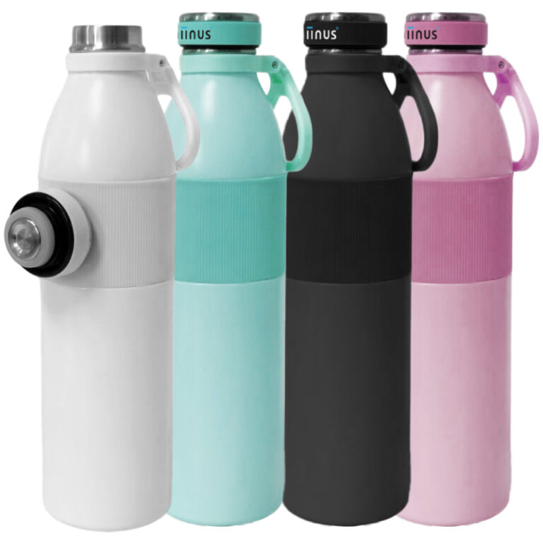 בקבוק תרמי עם פקק מגנטי חכם עשוי נירוסטה איכותית עם דופן כפולה לשמירה אופטימלית חום וקור לאורך זמן